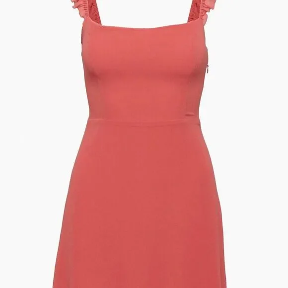 Aritzia Women's Flutter Sleeve Dress Size 12 - Picture 3 of 8